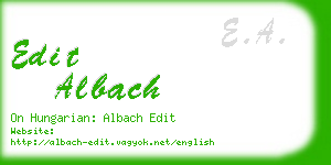 edit albach business card
